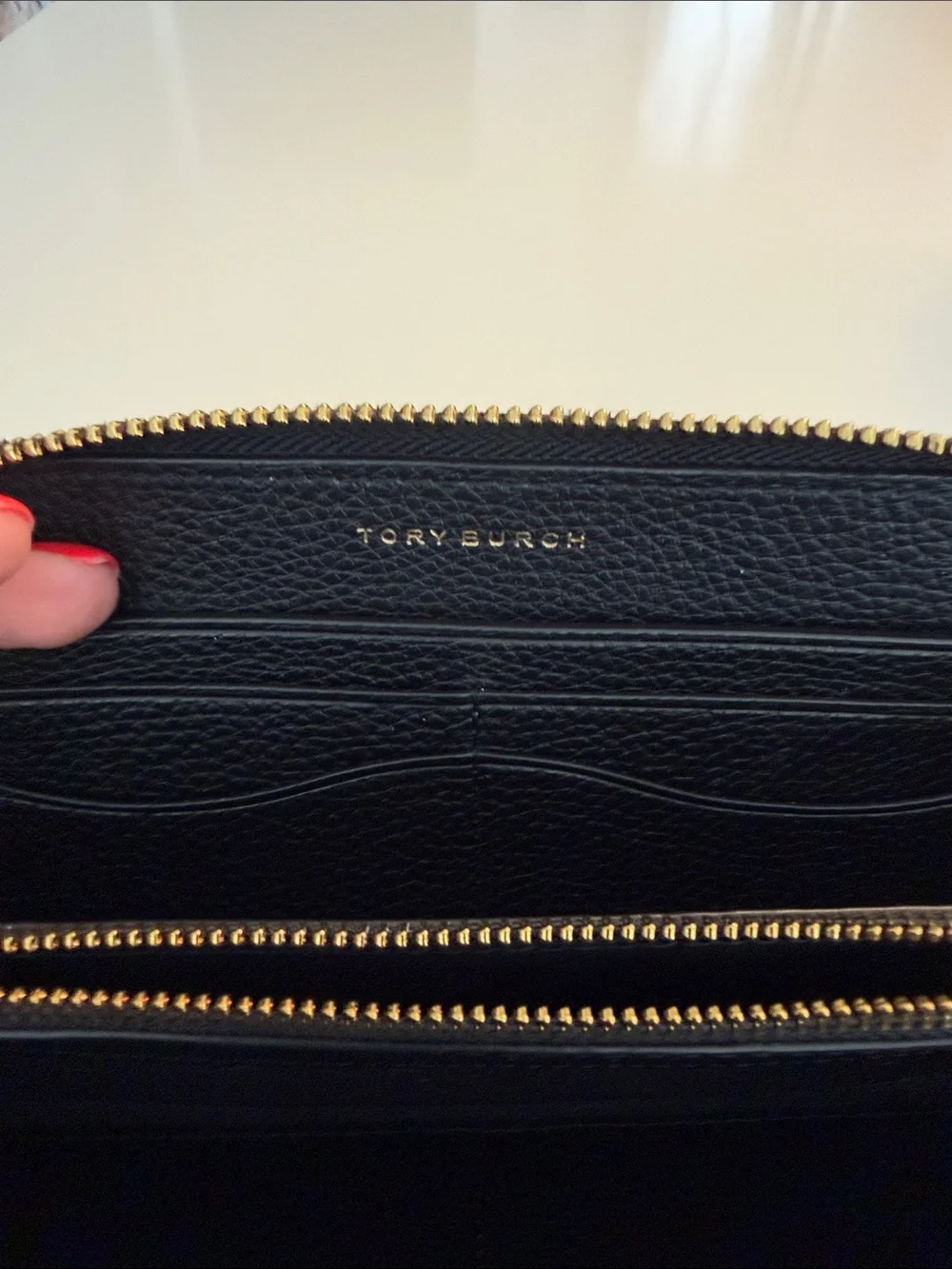 Tory Burch pebbled leather